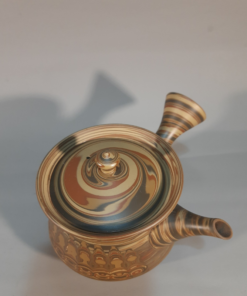 Ấm trà Tokoname đất trộn Nerikomi 250ml