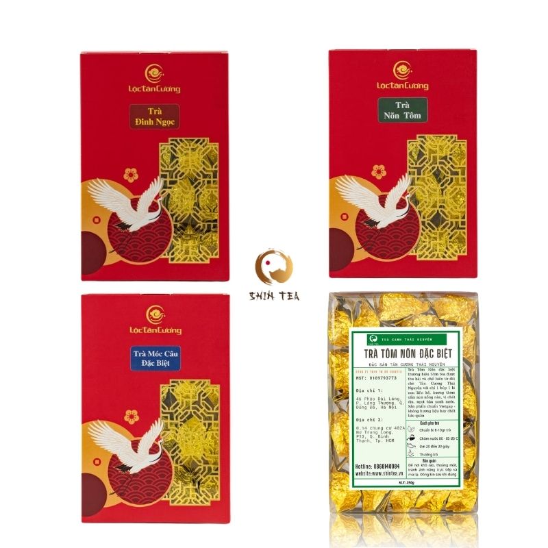 Combo 4 hộp trà Tép Tân cương Thái Nguyên