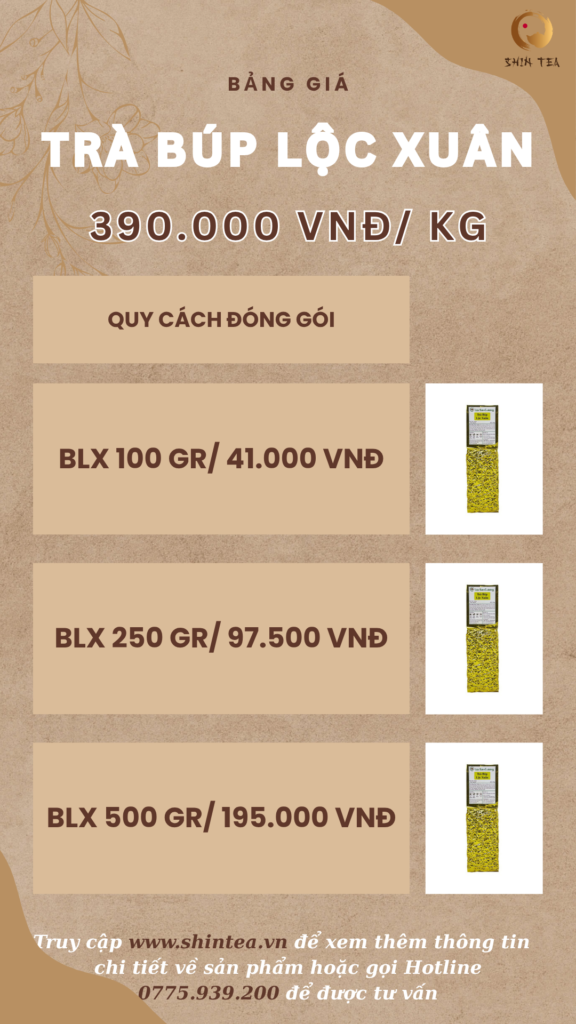 Bảng giá trà -Trà Búp lộc xuân